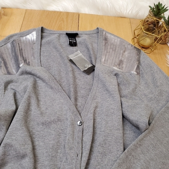 Torrid Gray Sequin Cardigan #936 - Picture 4 of 5